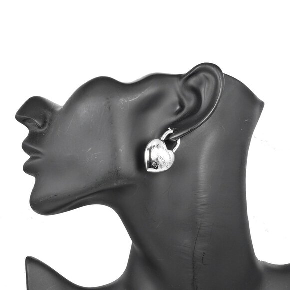 TIFFANY Silver Heart Earrings - Picture 2 of 7